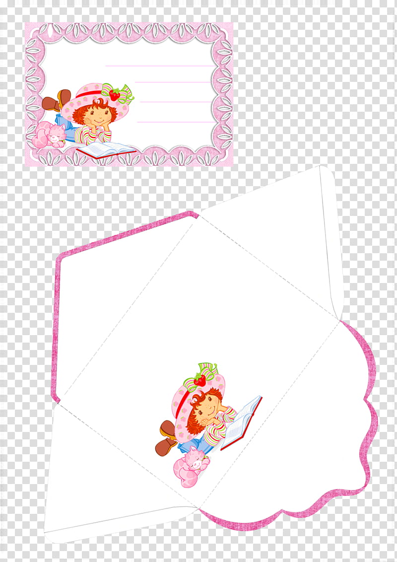 cards for children, strawberry short cakes stationery transparent background PNG clipart