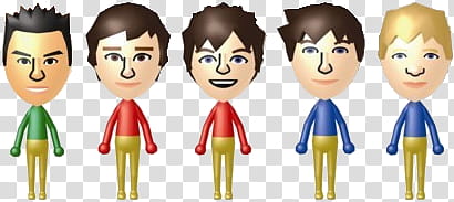 Nintendo Mii One Direction transparent background PNG clipart