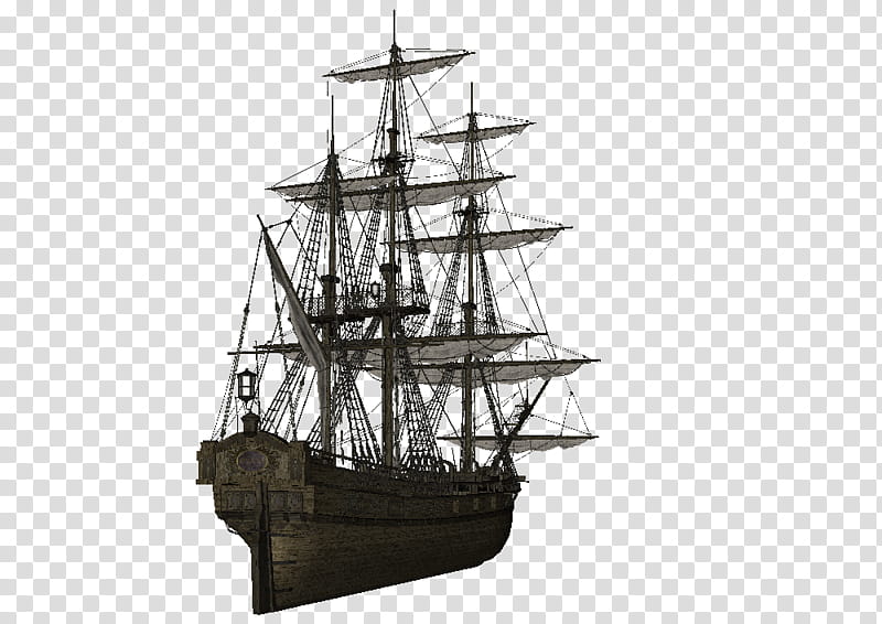 Tall Ship, gray and white ship transparent background PNG clipart