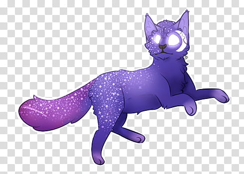 Neon Pastel O Purple Cat Illustration Transparent Background Png