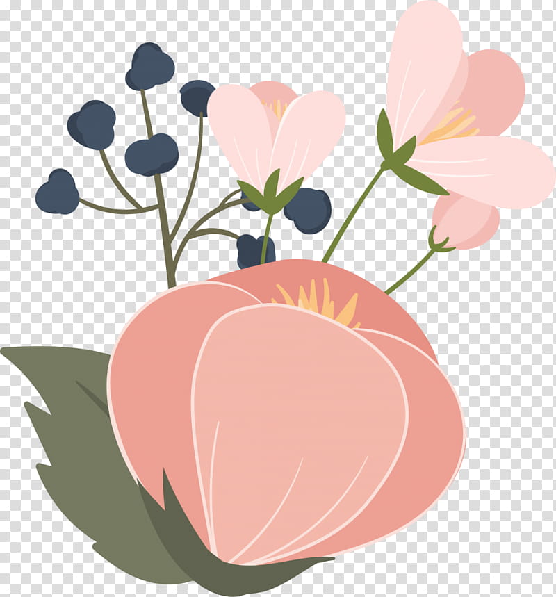 Pink Flowers, Rose, Drawing, Cartoon, Petal, Plant, Tulip, Wildflower transparent background PNG clipart