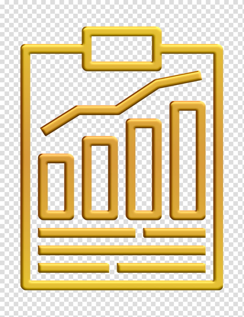 Report icon Result icon Marketing Management icon, Text, Yellow, Line, Rectangle, Logo transparent background PNG clipart