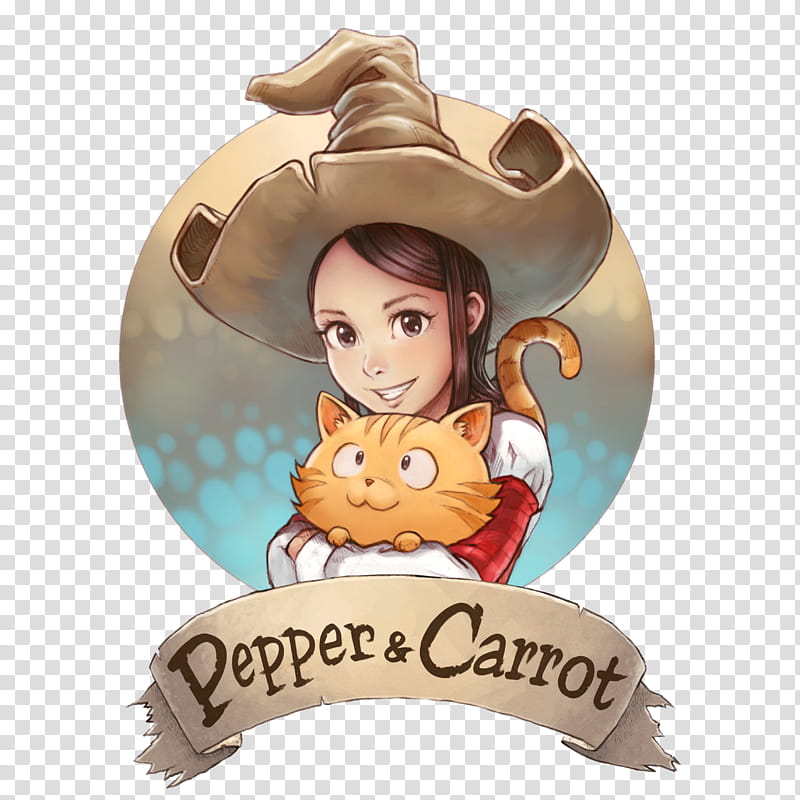 Pepper and Carrot logo, Pepper and Carrot artwork transparent background PNG clipart