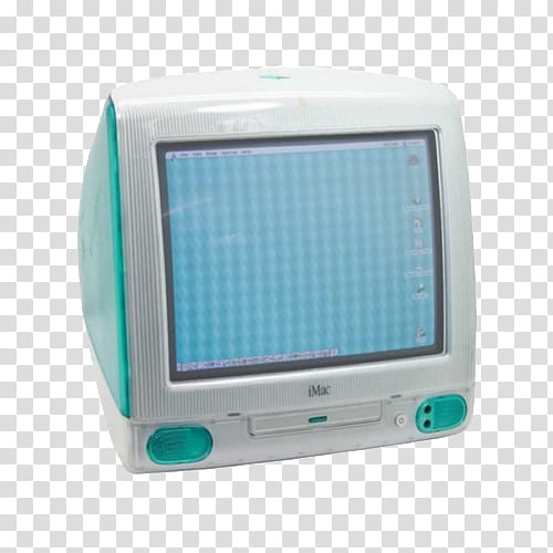 II, white CRT monitor transparent background PNG clipart