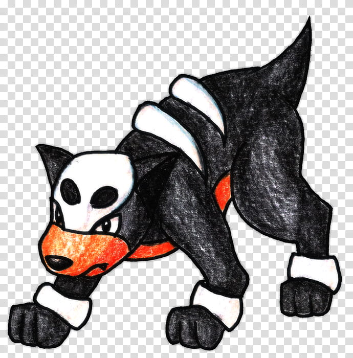 Houndour, black animal illustration transparent background PNG clipart
