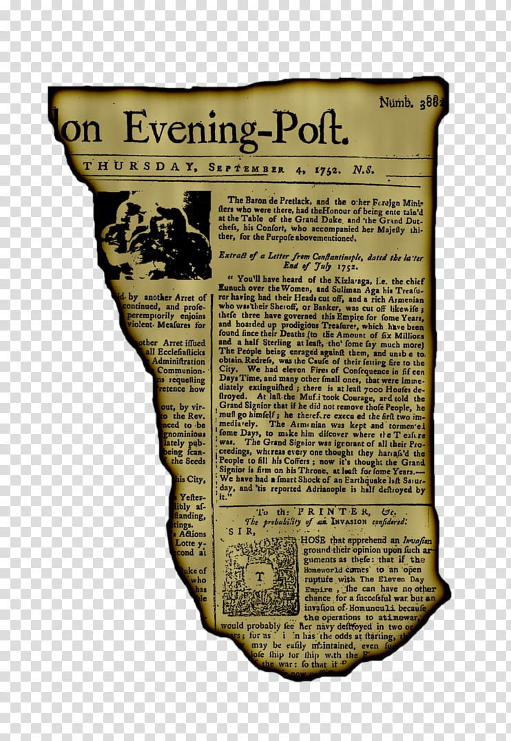 Newspaper for --, Evening-Poft newspaper transparent background PNG clipart