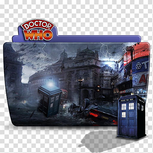 Death To Dr Who Folder Icon ColorFlow , Serious, Police Booth, Doctor Who folder icon transparent background PNG clipart