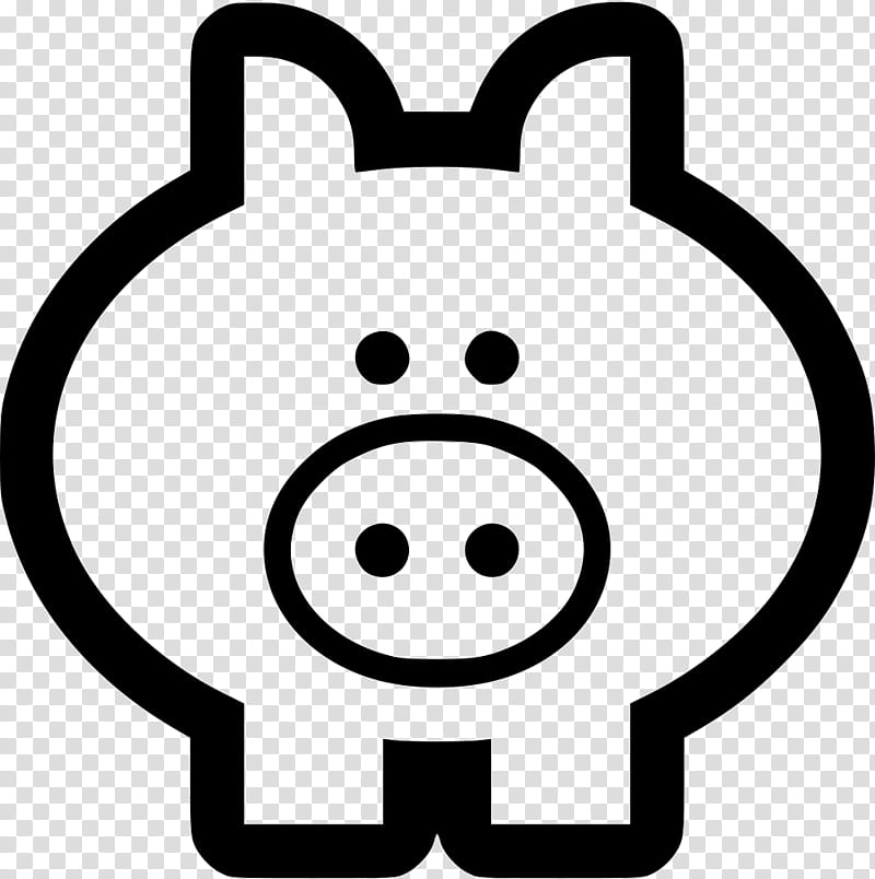 Pig, Smile, Black And White
, Snout, Happiness transparent background PNG clipart