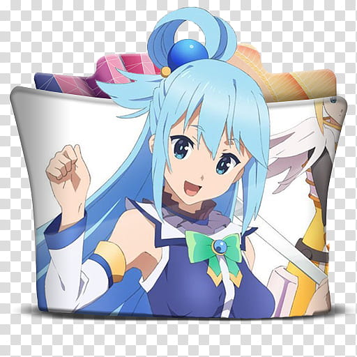 KonoSuba Anime Aqua Manga Seiyu, Anime transparent background PNG clipart