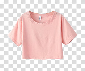 Aesthetic Pink Crew Neck T Shirt Transparent Background Png