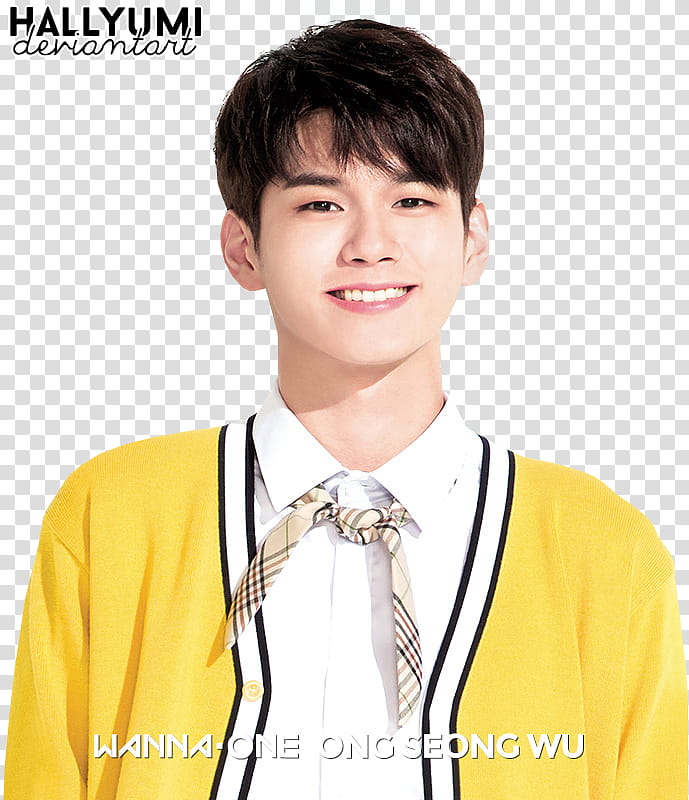 WANNA ONE, men's white collared top transparent background PNG clipart
