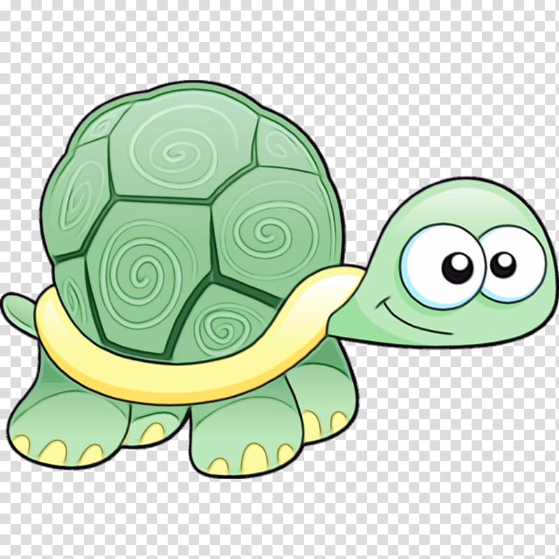 green turtle sea turtle tortoise, Watercolor, Paint, Wet Ink, Cartoon, Reptile transparent background PNG clipart