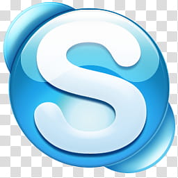 Skype icons, Ico celeste transparent background PNG clipart