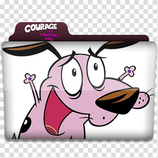 Windows TV Series Folders C D, Courage the Cowardly Dog folder icon transparent background PNG clipart