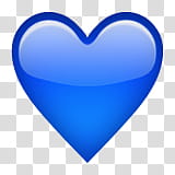 blue heart emoji transparent background PNG clipart