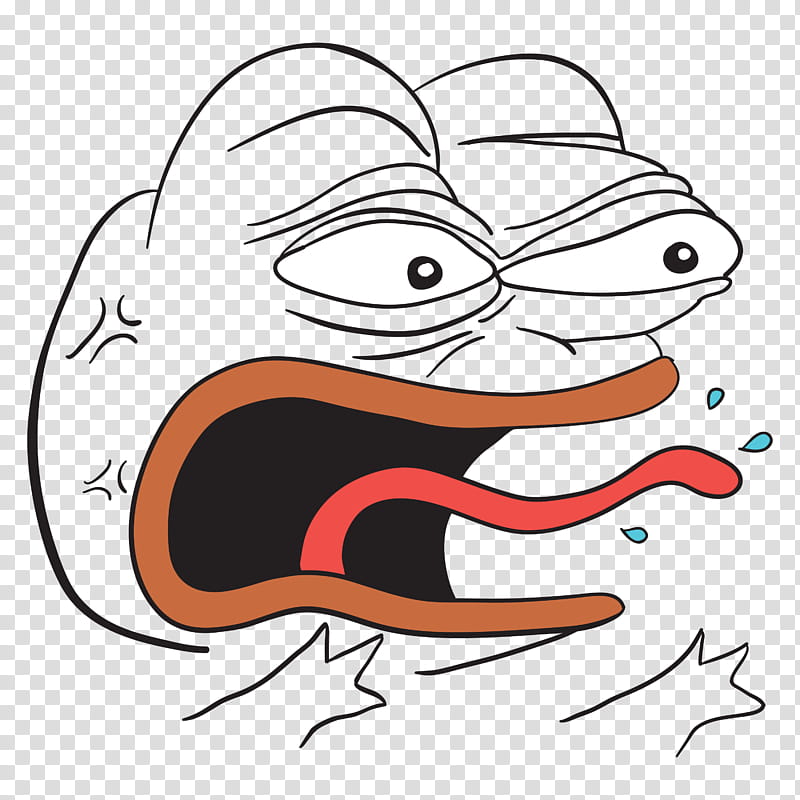 Angry Pepe the Frog REEEEEEE transparent background PNG clipart