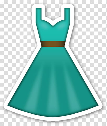 EMOJI STICKER , green sweetheart sleeveless dress art transparent background PNG clipart