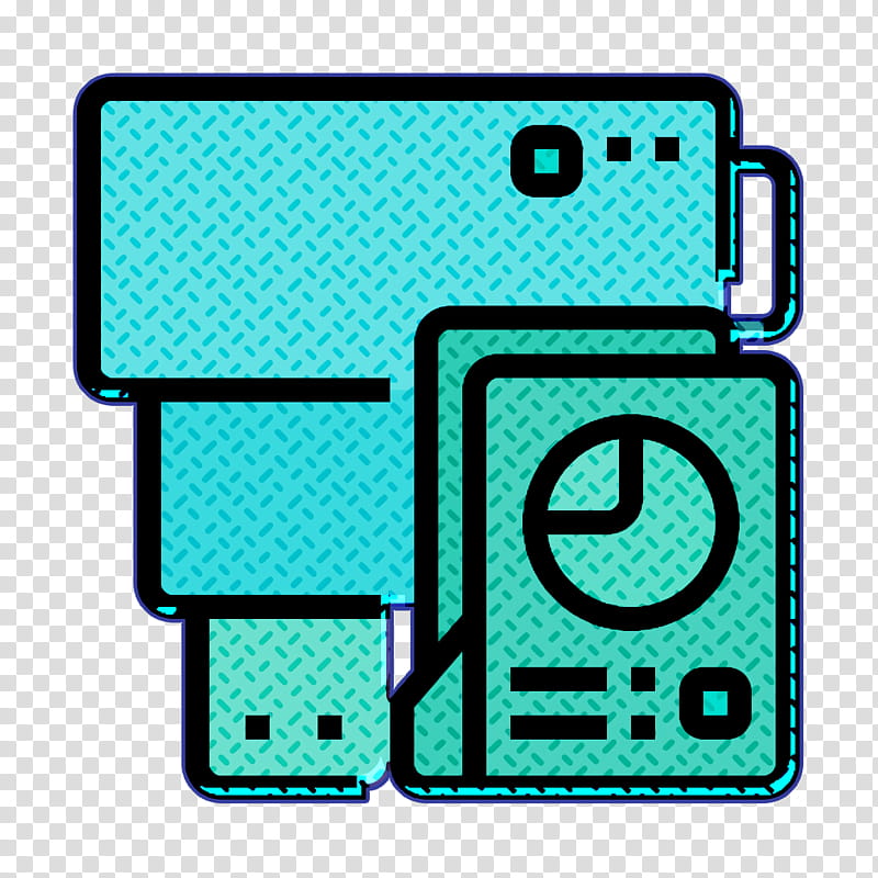 Flashdrive icon Workday icon Document icon, Turquoise, Line transparent background PNG clipart