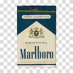 O, Marlboro menthol cigarette box transparent background PNG clipart