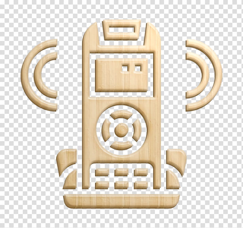 Landline icon Hotel Services icon, Beige, Toy, Technology, Wood transparent background PNG clipart