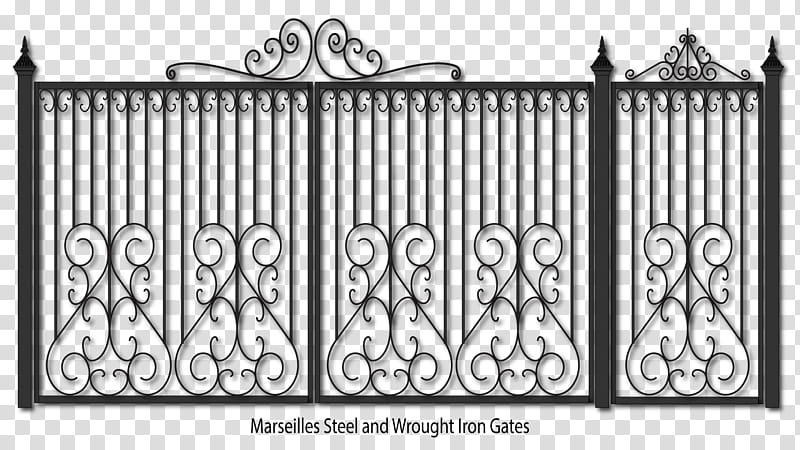 Fence, Gate, Steel, Wrought Iron, Door, Wall, Cast Iron, Metal transparent background PNG clipart