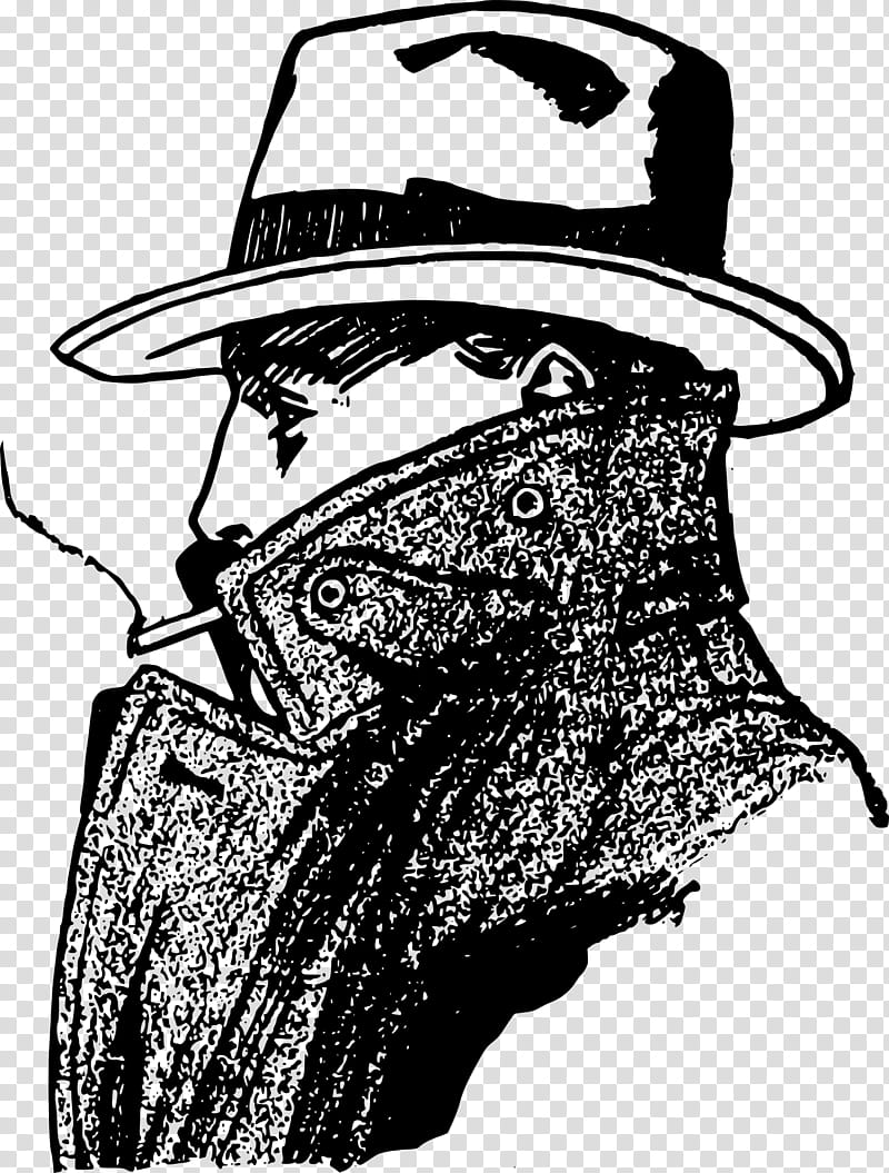 Cowboy Hat, Espionage, Spy, Silhouette, Detective, Spy Fiction, Blackandwhite, Costume Hat transparent background PNG clipart