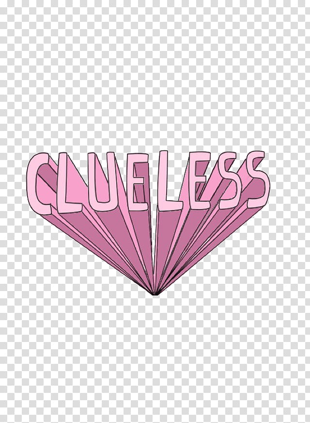 pink Clueless texts transparent background PNG clipart