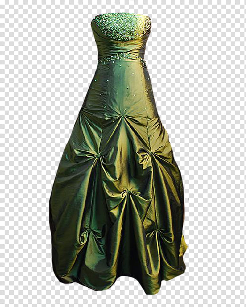Zgreen prom, women's green strapless dress transparent background PNG ...
