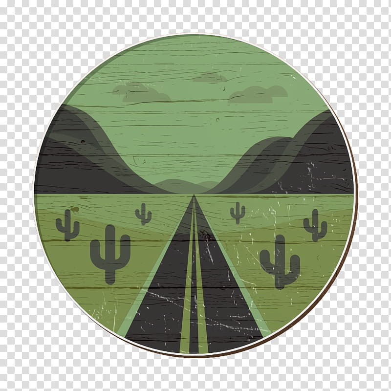 Desert icon Road icon Landscapes icon, Green, Grass, Circle, Field transparent background PNG clipart