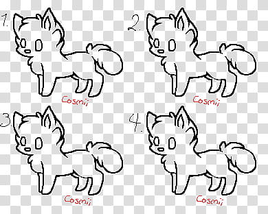 free animal line art, fox sketch illustration transparent background PNG clipart