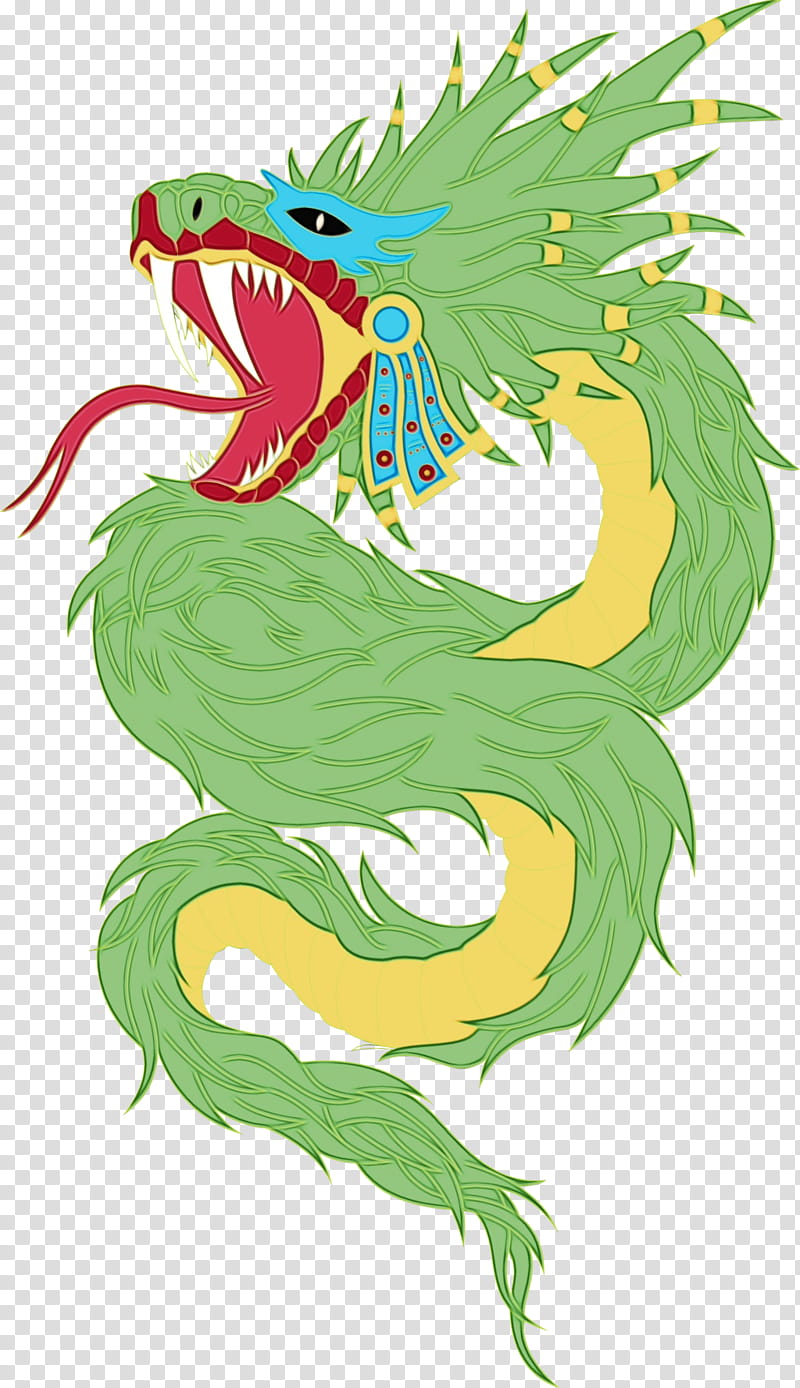 Dragon, Watercolor, Paint, Wet Ink, Green Dragon, Fictional Character, Mythical Creature, Animal Figure transparent background PNG clipart