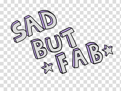 Text s, white and purple sad but fab text transparent background PNG clipart