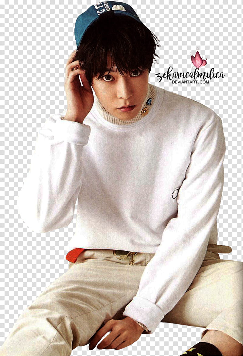 NCT Doyoung  Season Greetings, man wearing white crew-neck shirt transparent background PNG clipart