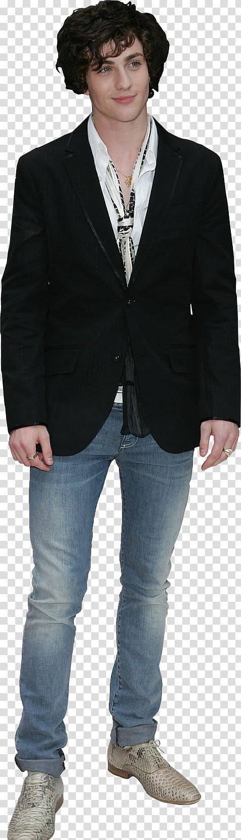 Aaron Taylor Johnson, man wearing black suit jacket transparent background PNG clipart
