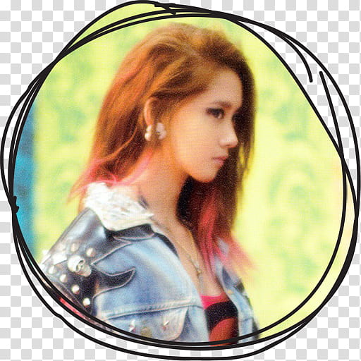 Yoona IGAB Circle Lines Folder Icon , Yoona , woman wearing blue denim jacket transparent background PNG clipart