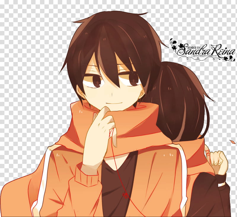 [Render #] Shintaro and Ayano, brown haired anime character transparent background PNG clipart