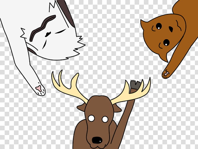 Dog, Reindeer, Antler, Nose, Cartoon, Snout, Wildlife, Fawn transparent background PNG clipart