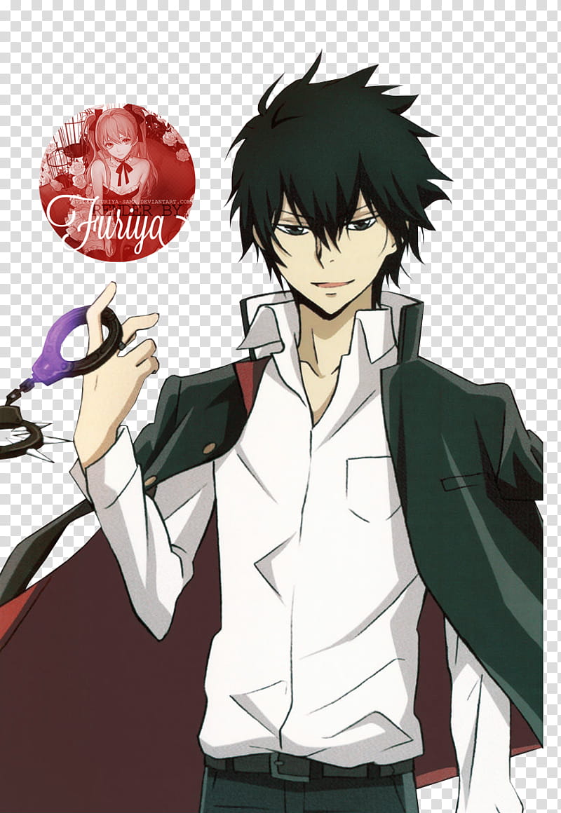 Kyoya Hibari render transparent background PNG clipart