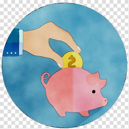 Piggy bank, Watercolor, Paint, Wet Ink, Pink, Cartoon, Plate, Gesture transparent background PNG clipart