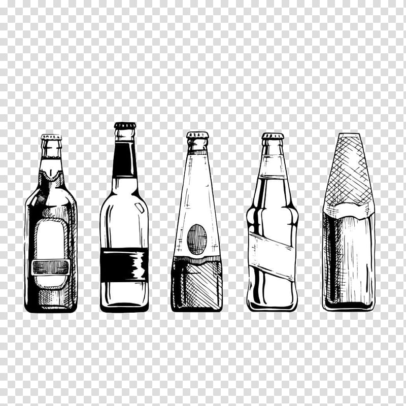 Water Bottle Drawing, Beer, Beer Bottle, Beer Glasses, Glass Bottle, Craft Beer, Drink, Wine Bottle transparent background PNG clipart