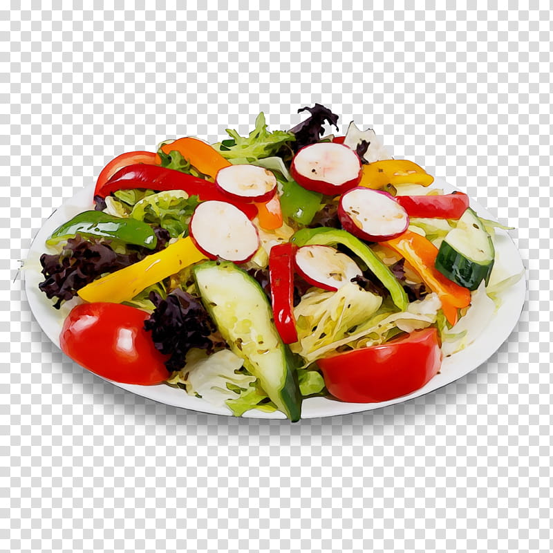 Watercolor Garden, Paint, Wet Ink, Greek Salad, Caesar Salad, Greek Cuisine, Garden Salad, Food transparent background PNG clipart