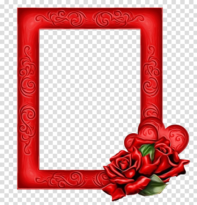 Valentines Day Frame, Garden Roses, Frames, Cut Flowers, Floral Design, Petal, Rectangle, Mirror transparent background PNG clipart