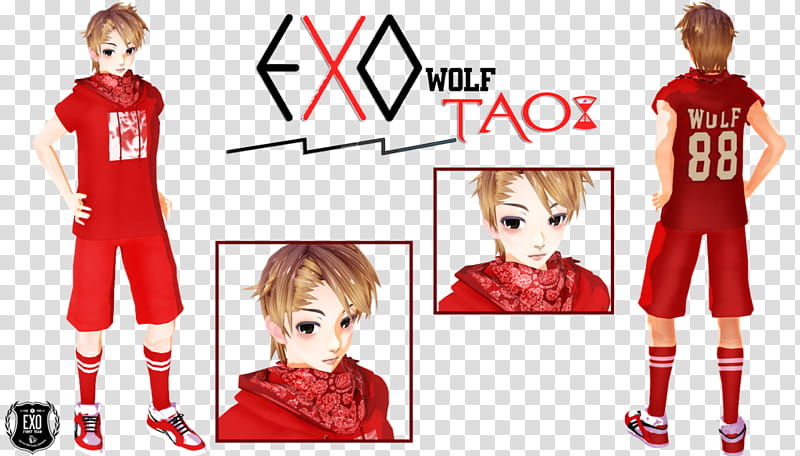 Boy, Wolf, Exo, Model, Kpop, Growl, Tao, Sehun transparent background PNG clipart