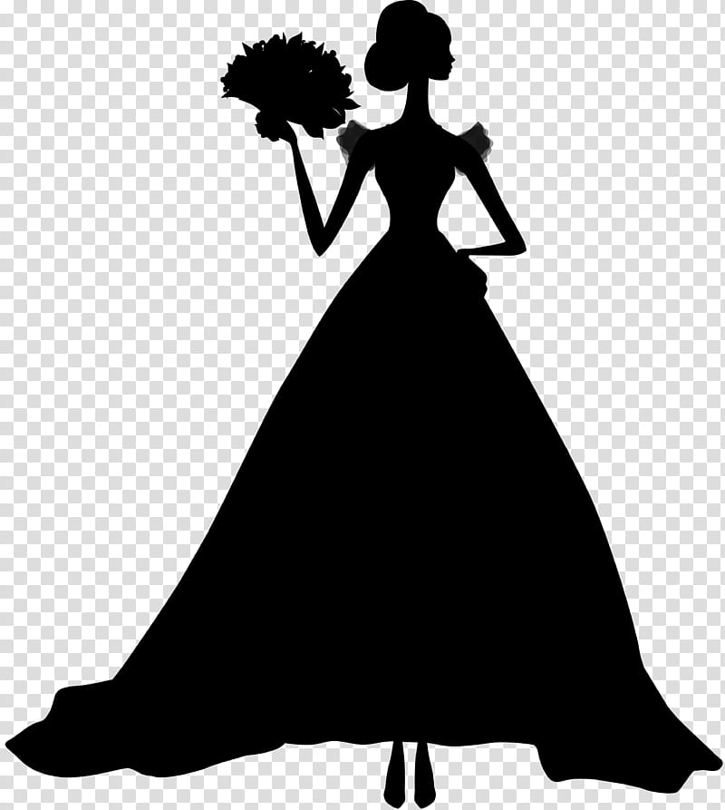 Black White M Gown, Black White M, Silhouette, Black M, Dress, Clothing, Victorian Fashion, Blackandwhite transparent background PNG clipart