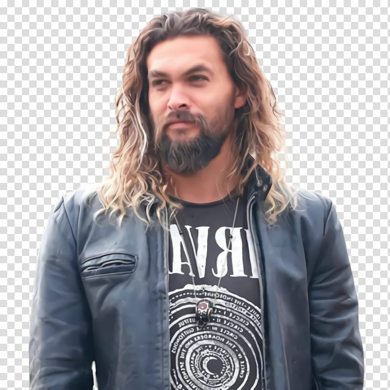 Jason Momoa, Hair, Facial Hair, Beard, Tshirt, Outerwear, Hoodie, Sleeve transparent background PNG clipart