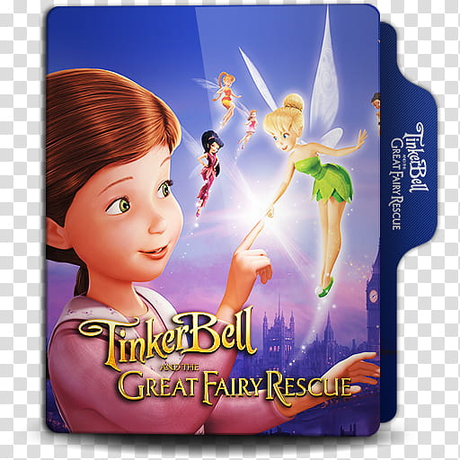 Animation  folder icon, Tinker Bell and the Great Fairy Rescue. transparent background PNG clipart