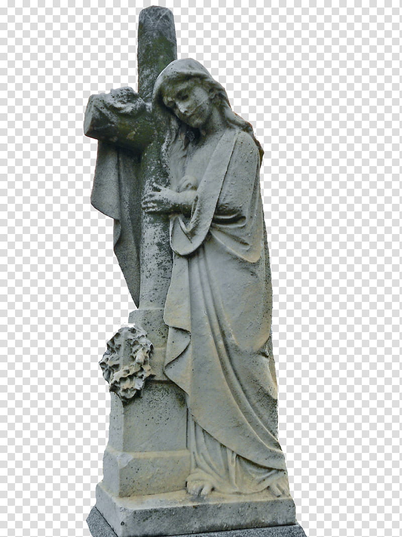 Cross Lady Headstone, Jesus Christ statue transparent background PNG clipart