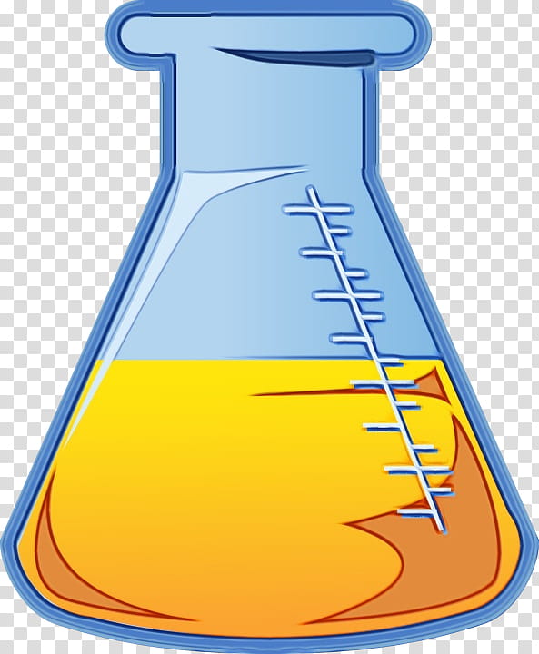 Chemistry Laboratory Flasks LiquidM Inc. Erlenmeyer flask, Watercolor ...