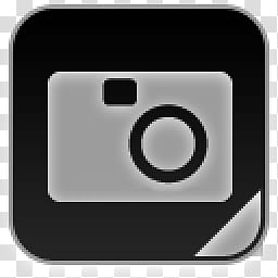 Albook extended dark , squircle camera monochrome icon transparent background PNG clipart