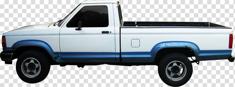 misc, white and blue single cab truck transparent background PNG clipart